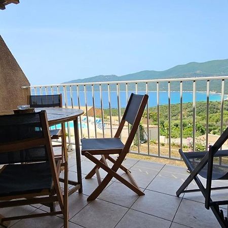 Chalereux T2 Vue Mer Et Piscine Alba Rossa Serra-di-Ferro  Exteriör bild