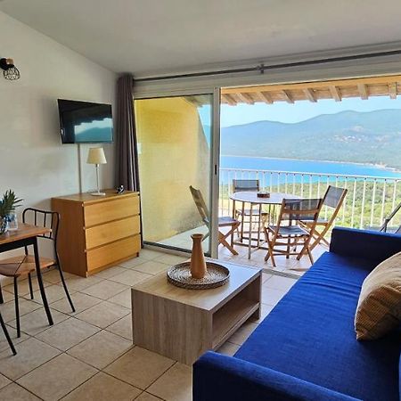 Chalereux T2 Vue Mer Et Piscine Alba Rossa Serra-di-Ferro  Exteriör bild