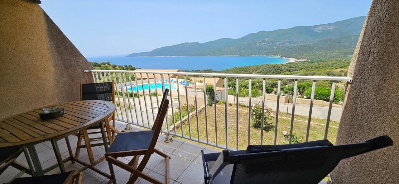 Chalereux T2 Vue Mer Et Piscine Alba Rossa Serra-di-Ferro  Exteriör bild